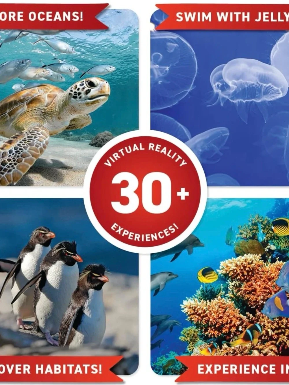 Stem Virtual Reality Oceans! Interactive VR Kit with Red Goggles
